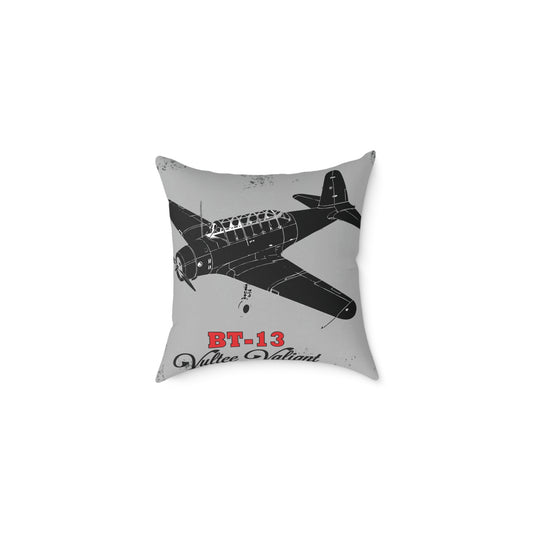 BT-13 Airplane Pillow, Vintage Pilot Decor, Aviation Gift, Airplane Lover's Cushion, Home Accent for Men