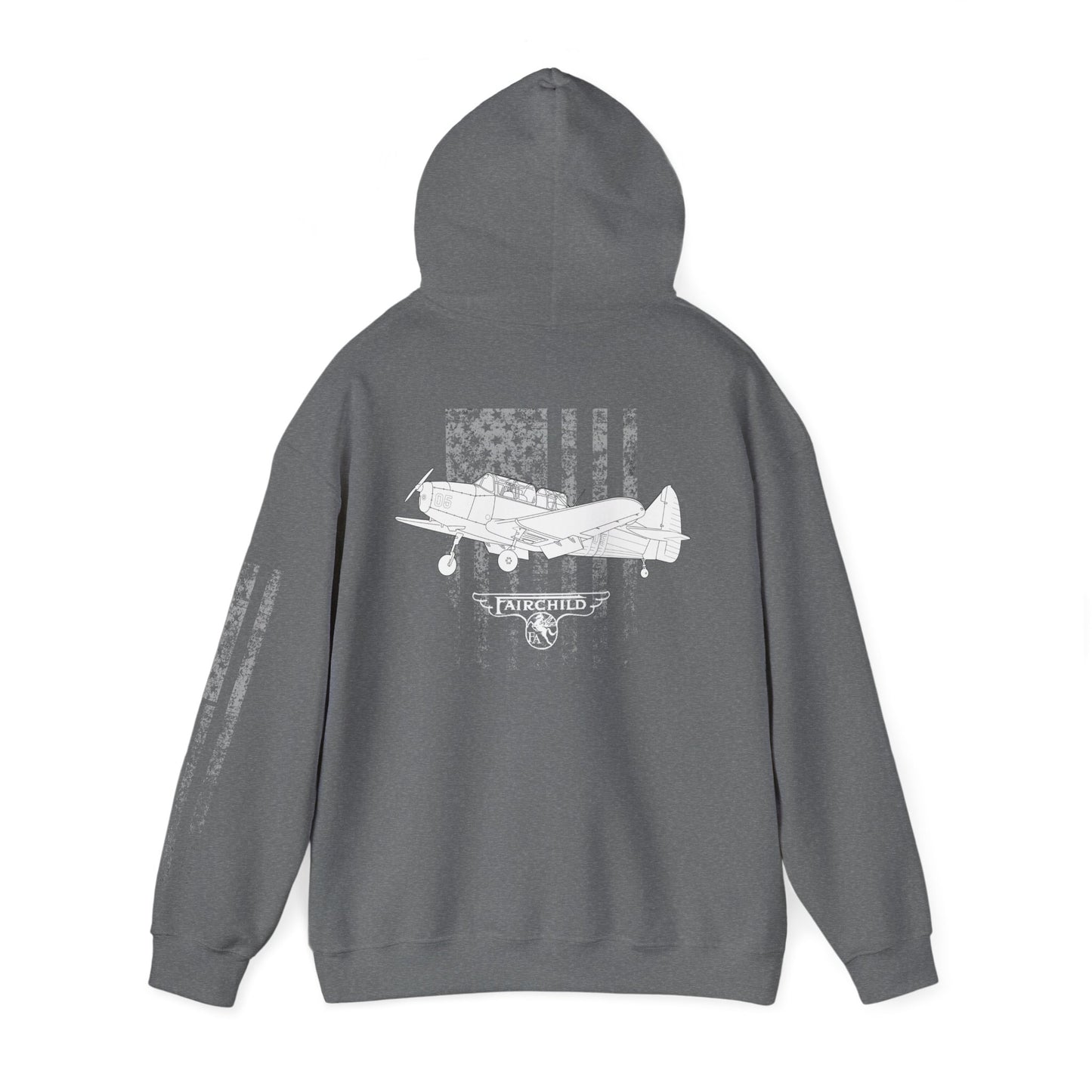 Fairchild PT-26 Aviator Vintage Hoodie, Unisex Pilot Sweatshirt, Retro Aviation Gift, Cozy Travel Wear, Unique Airplane Design