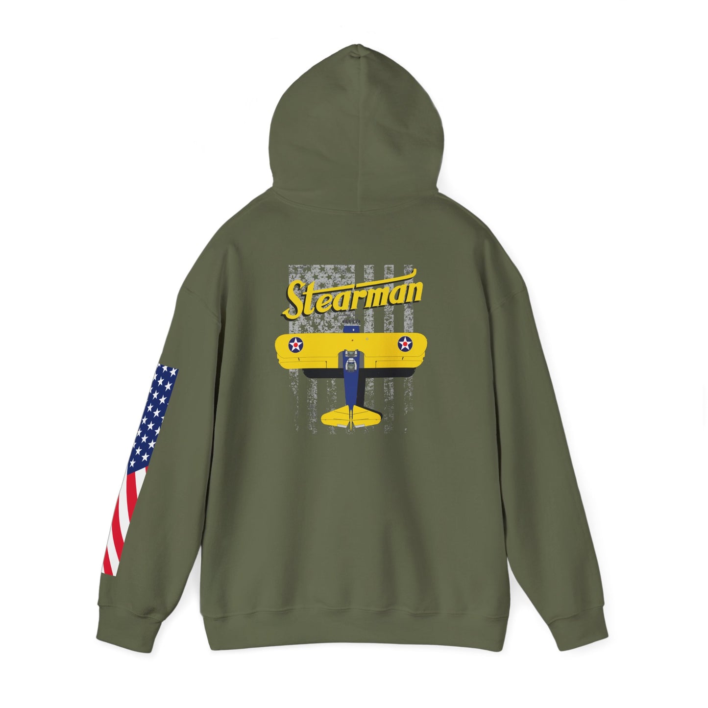 Stearman Aviator Vintage Hoodie, Unisex Pilot Sweatshirt, Retro Aviation Gift, Cozy Travel Wear, Unique Airplane Design