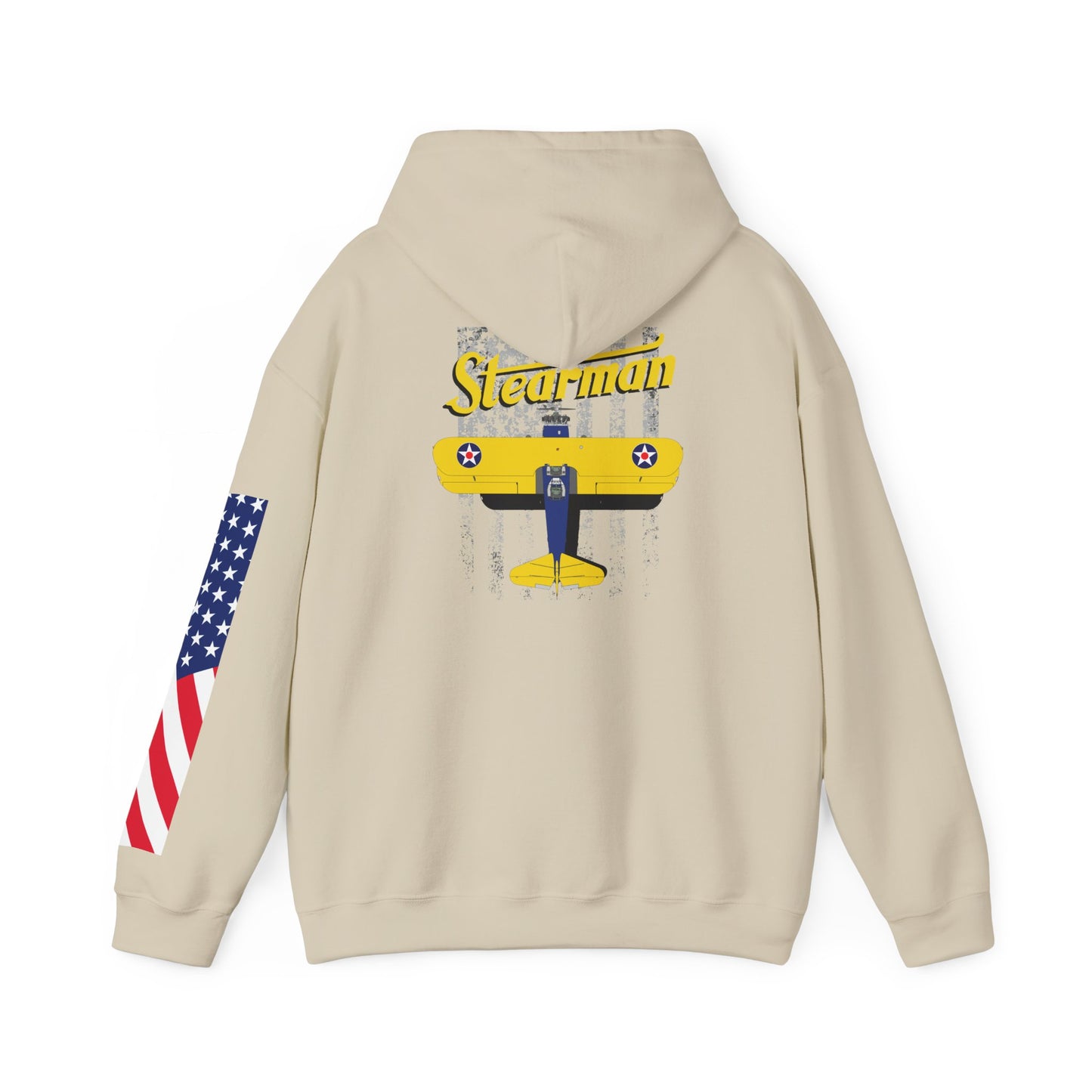 Stearman Aviator Vintage Hoodie, Unisex Pilot Sweatshirt, Retro Aviation Gift, Cozy Travel Wear, Unique Airplane Design