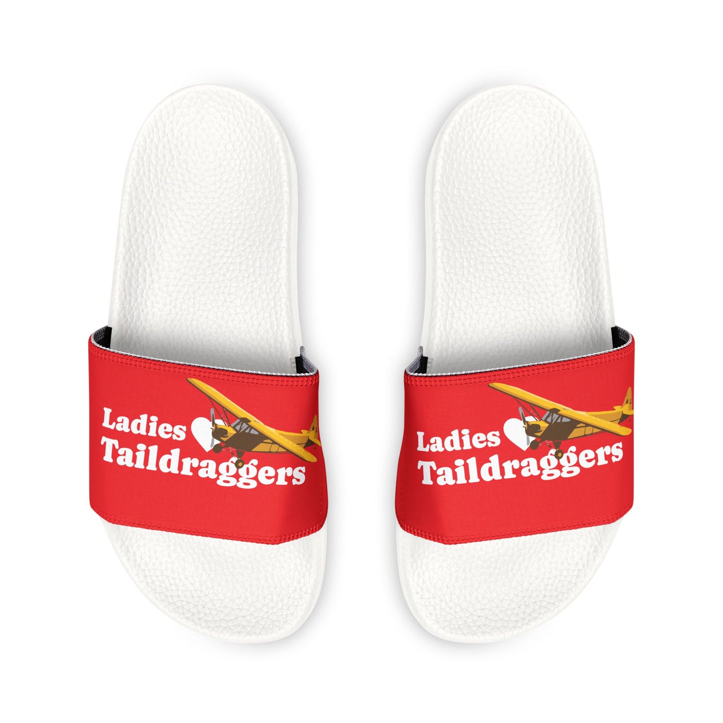 Ladies Love Taildraggers Slide Sandals with Removable Straps, Summer Beach Slippers, Slip-On Casual Footwear, Vacation Sandals, Cute Gift for Her