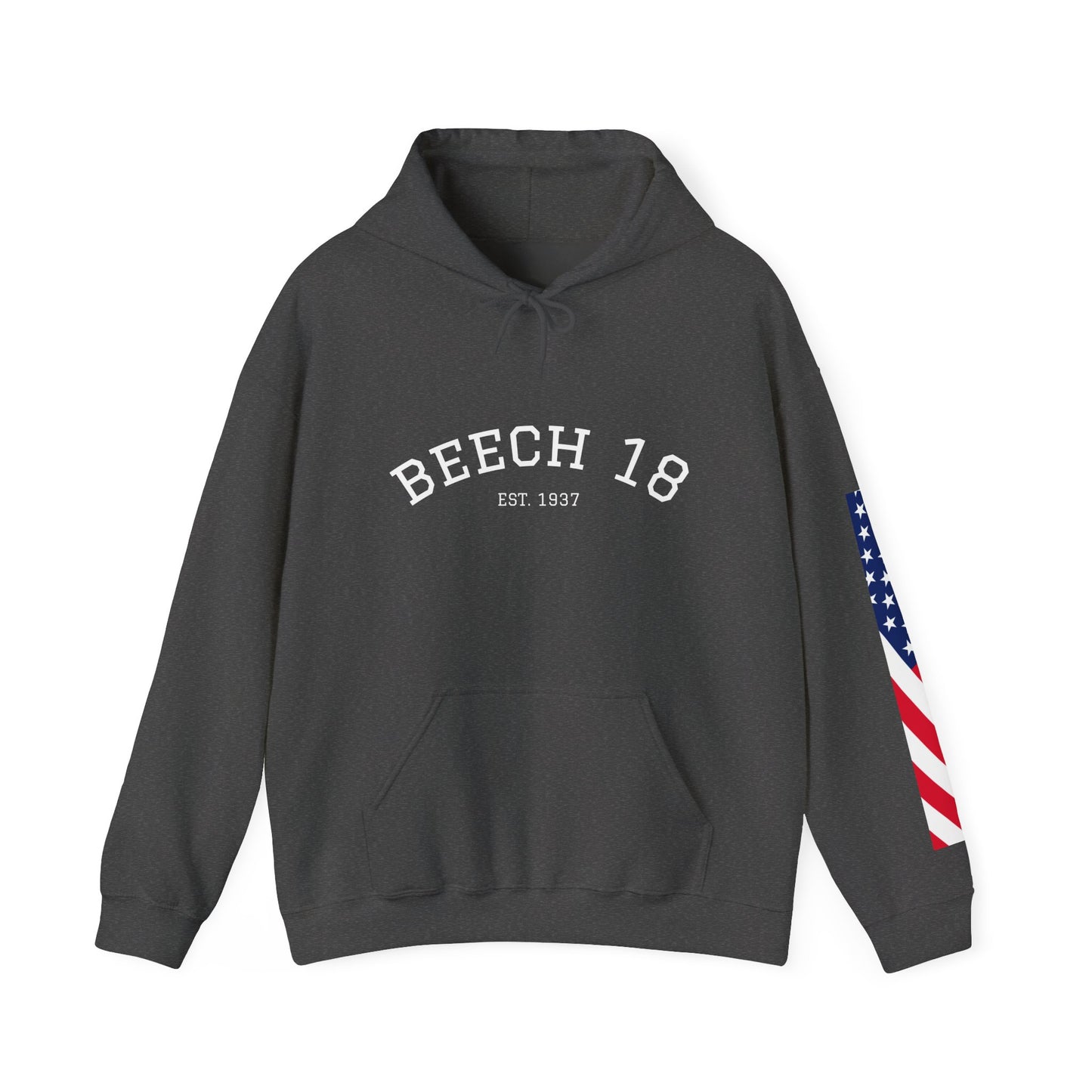 Beech 18 Aviator Vintage Hoodie, Unisex Pilot Sweatshirt with Sleeve