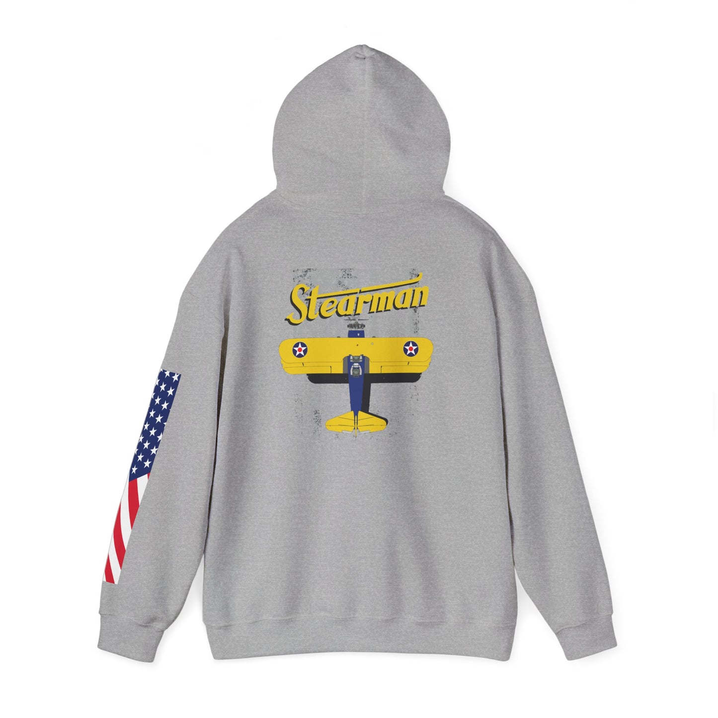 Stearman Aviator Vintage Hoodie, Unisex Pilot Sweatshirt, Retro Aviation Gift, Cozy Travel Wear, Unique Airplane Design