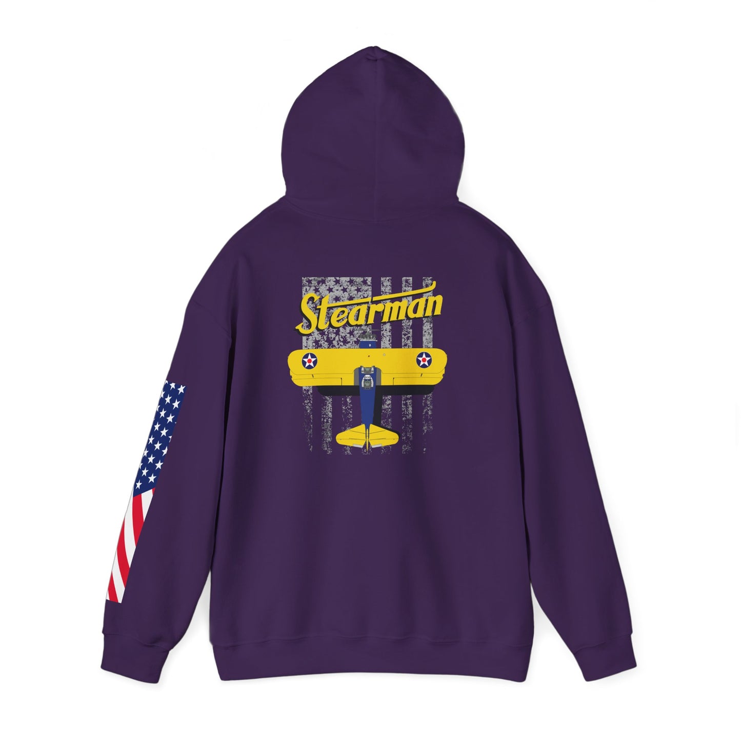 Stearman Aviator Vintage Hoodie, Unisex Pilot Sweatshirt, Retro Aviation Gift, Cozy Travel Wear, Unique Airplane Design