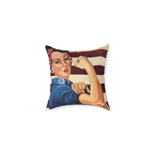 Rosie Pillow, Vintage Pilot Decor, Aviation Gift, Airplane Lover's Cushion, Home Accent for Men