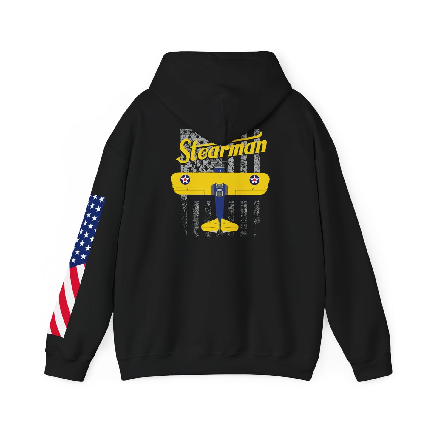 Stearman Aviator Vintage Hoodie, Unisex Pilot Sweatshirt, Retro Aviation Gift, Cozy Travel Wear, Unique Airplane Design