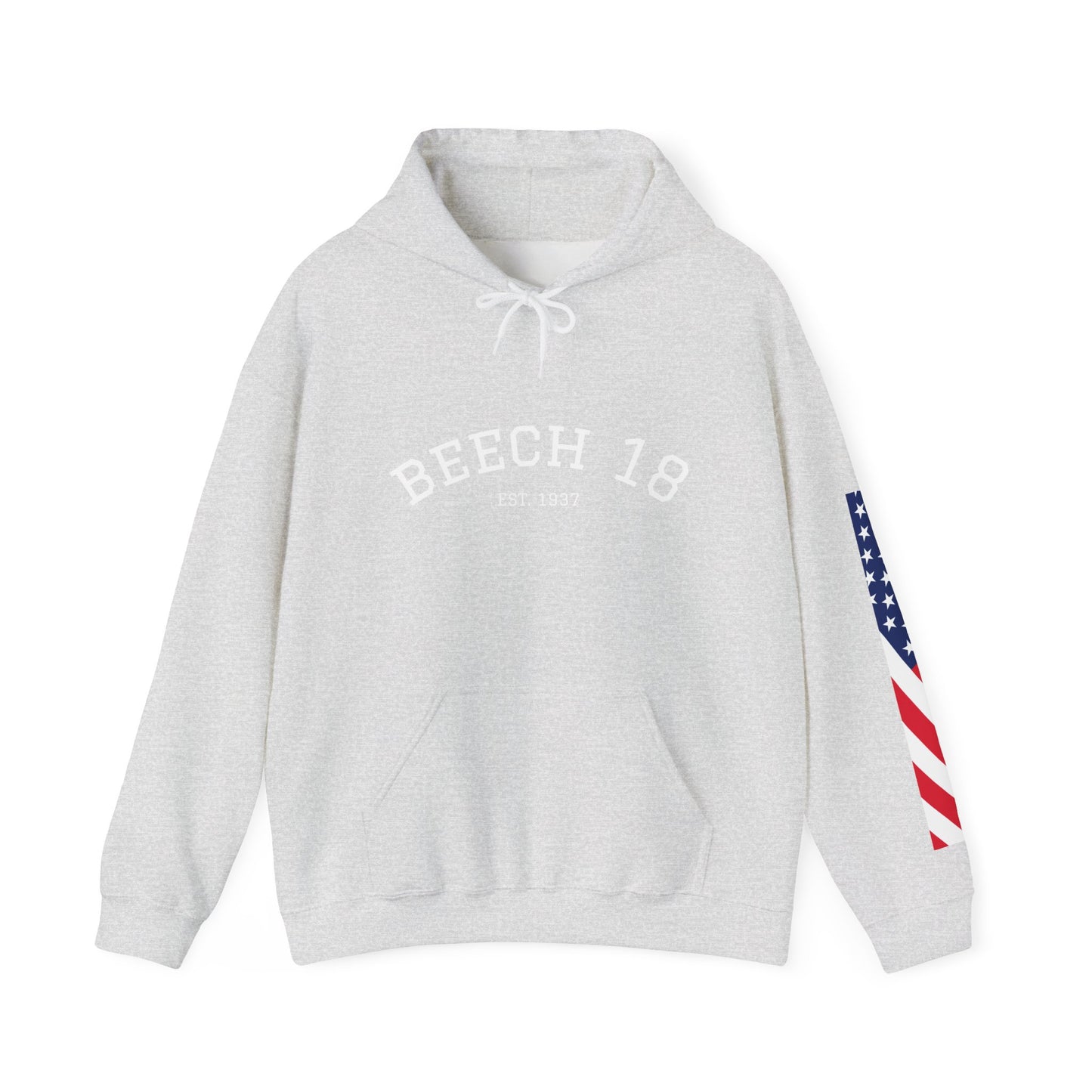 Beech 18 Aviator Vintage Hoodie, Unisex Pilot Sweatshirt with Sleeve