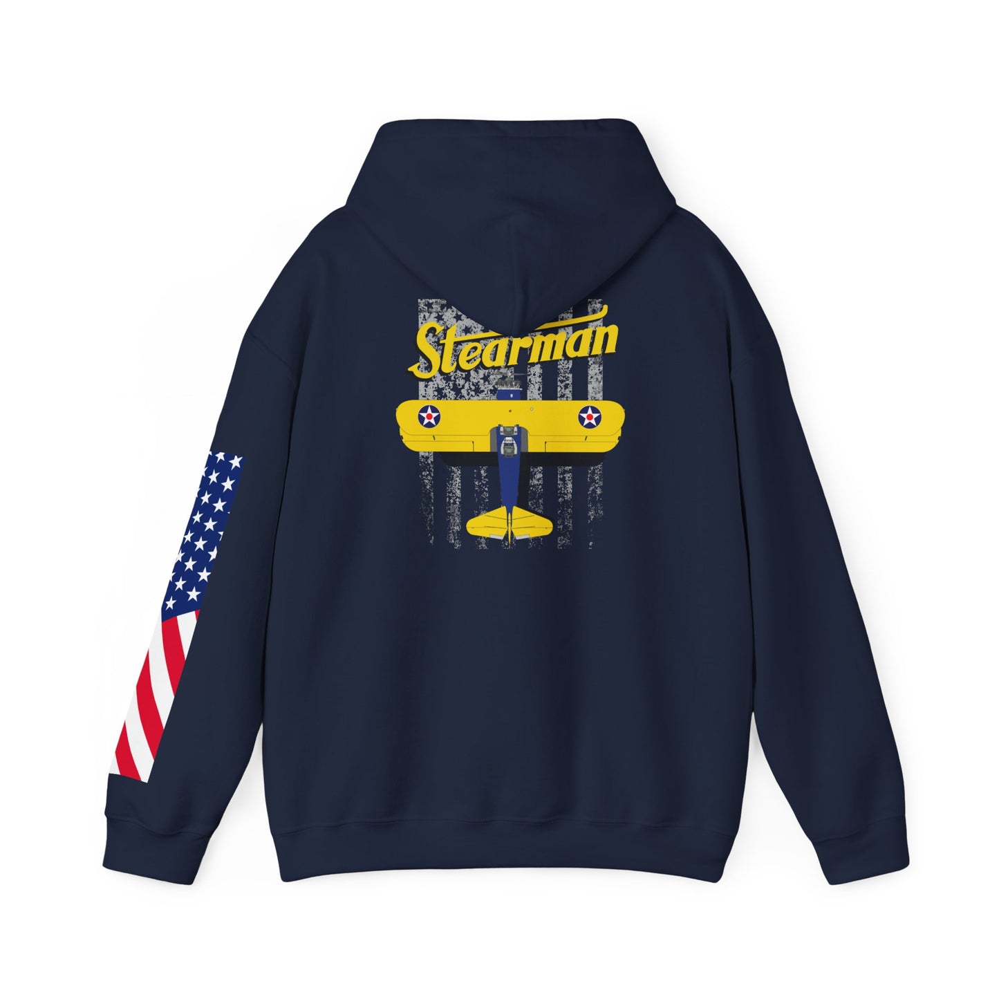 Stearman Aviator Vintage Hoodie, Unisex Pilot Sweatshirt, Retro Aviation Gift, Cozy Travel Wear, Unique Airplane Design
