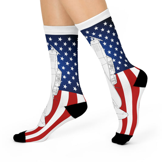 Fairchild PT-26 Patriotic Crew Socks for Everyday Wear, Unique Gift, Cozy Home Accessories, Fun Sock Collection, Fashionable Feet