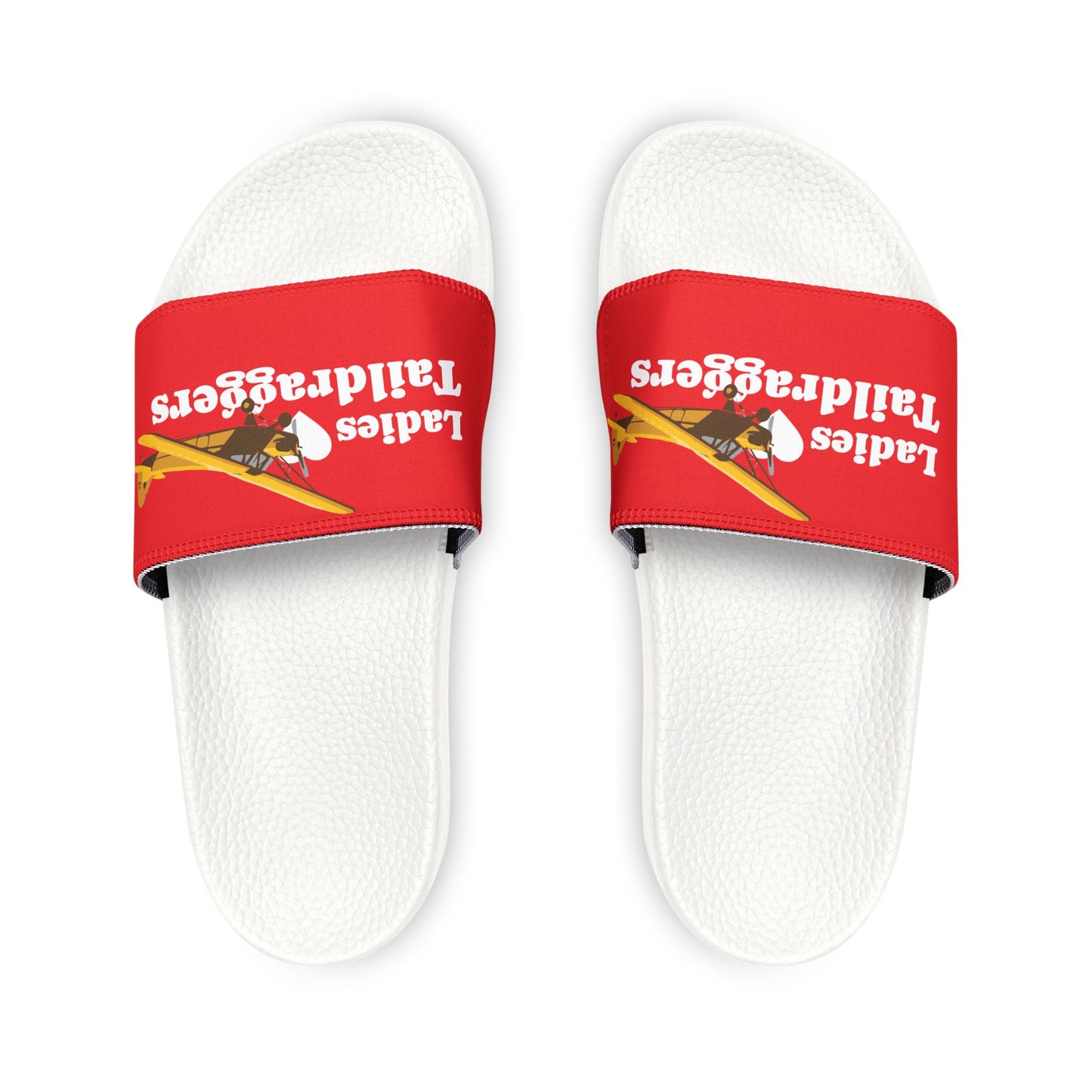 Ladies Love Taildraggers Slide Sandals with Removable Straps, Summer Beach Slippers, Slip-On Casual Footwear, Vacation Sandals, Cute Gift for Her