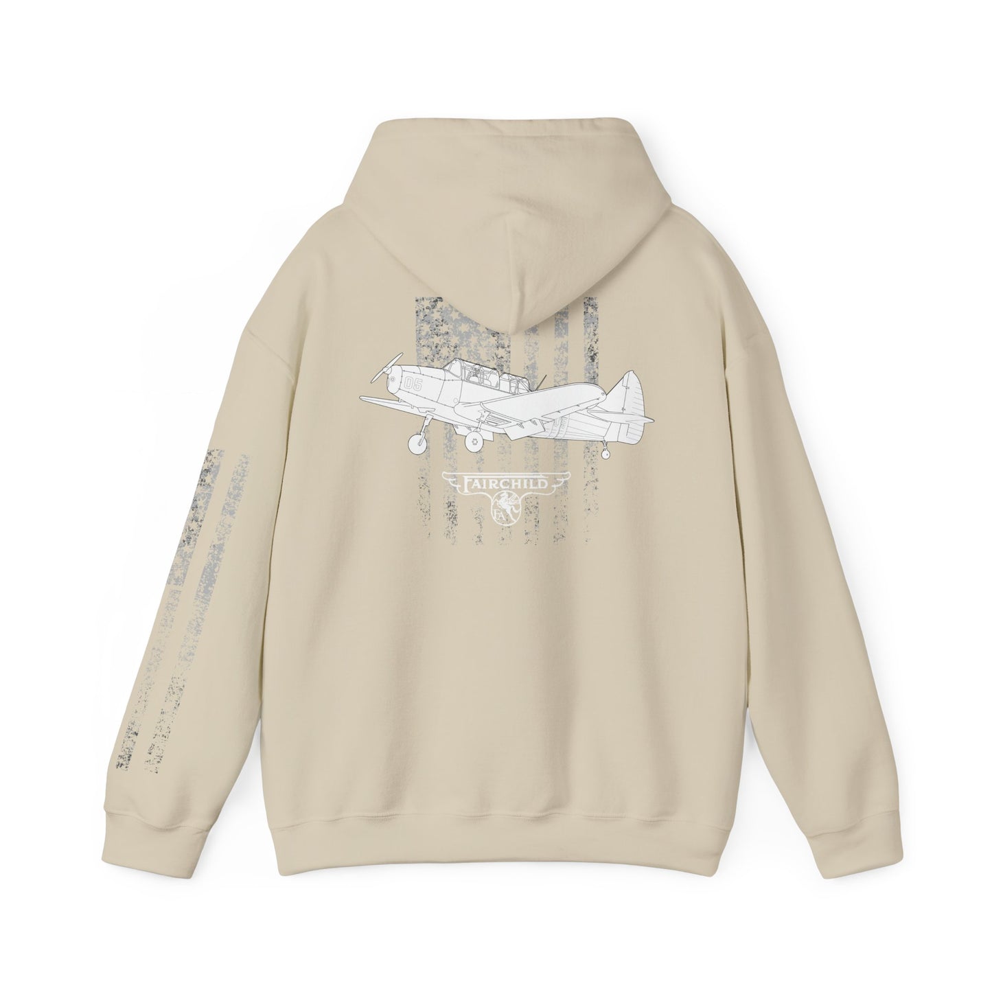 Fairchild PT-26 Aviator Vintage Hoodie, Unisex Pilot Sweatshirt, Retro Aviation Gift, Cozy Travel Wear, Unique Airplane Design