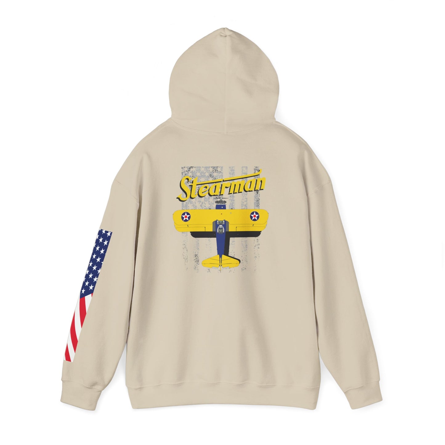 Stearman Aviator Vintage Hoodie, Unisex Pilot Sweatshirt, Retro Aviation Gift, Cozy Travel Wear, Unique Airplane Design