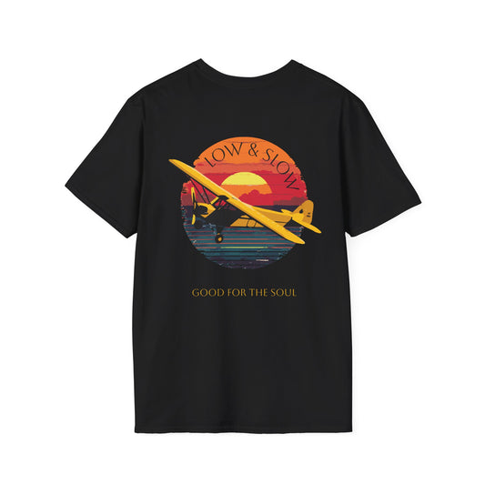 Low & Slow Taildragger Flying Aviation T-Shirt
