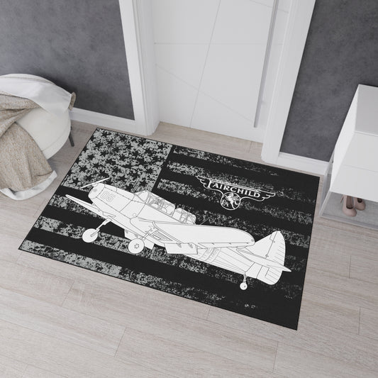FairchildPT-26 Vintage Airplane Floor Mat, Fairchild Rug, Home Decor, Plane Enthusiast Gift, Aviation Decor, Man Cave Accessory