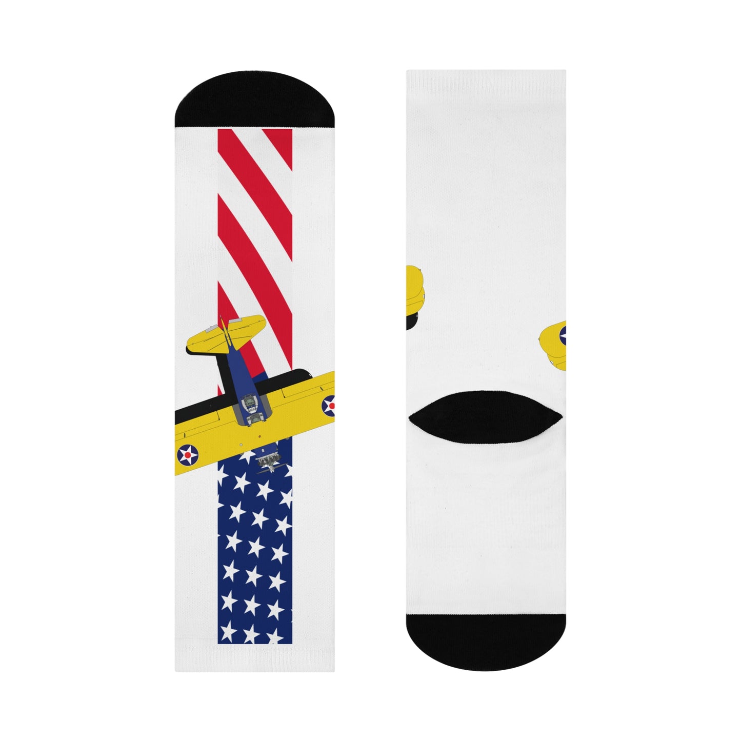 Comfortable Stearman Patriotic Crew Socks for Everyday Wear, Unique Gift, Cozy Home Accessories, Fun Sock Collection, Fashionable Feet