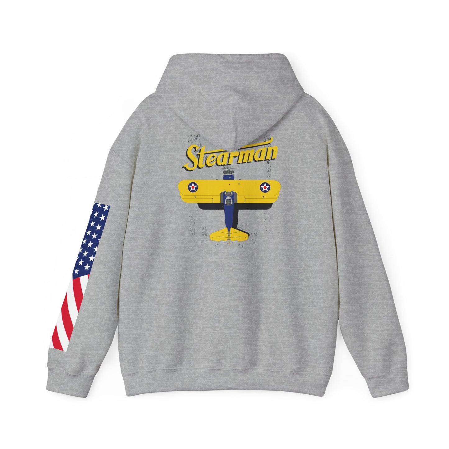 Stearman Aviator Vintage Hoodie, Unisex Pilot Sweatshirt, Retro Aviation Gift, Cozy Travel Wear, Unique Airplane Design