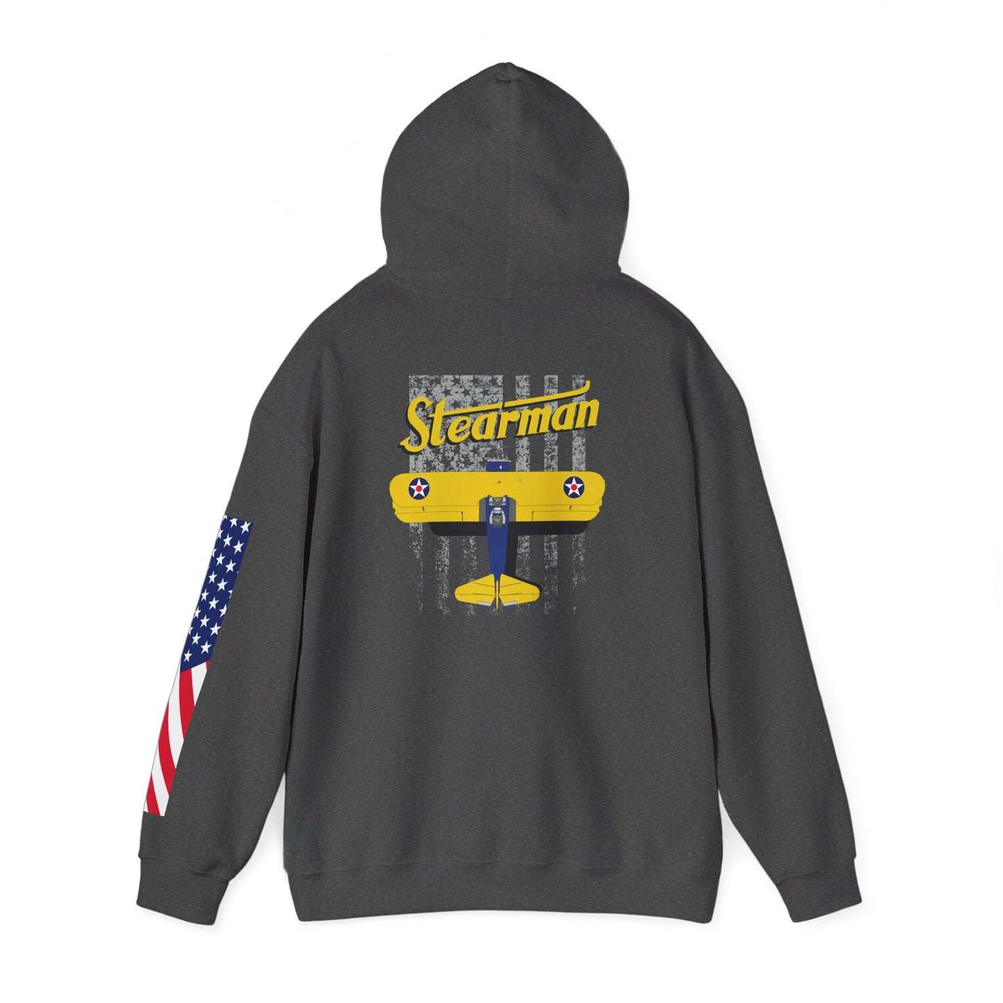 Stearman Aviator Vintage Hoodie, Unisex Pilot Sweatshirt, Retro Aviation Gift, Cozy Travel Wear, Unique Airplane Design