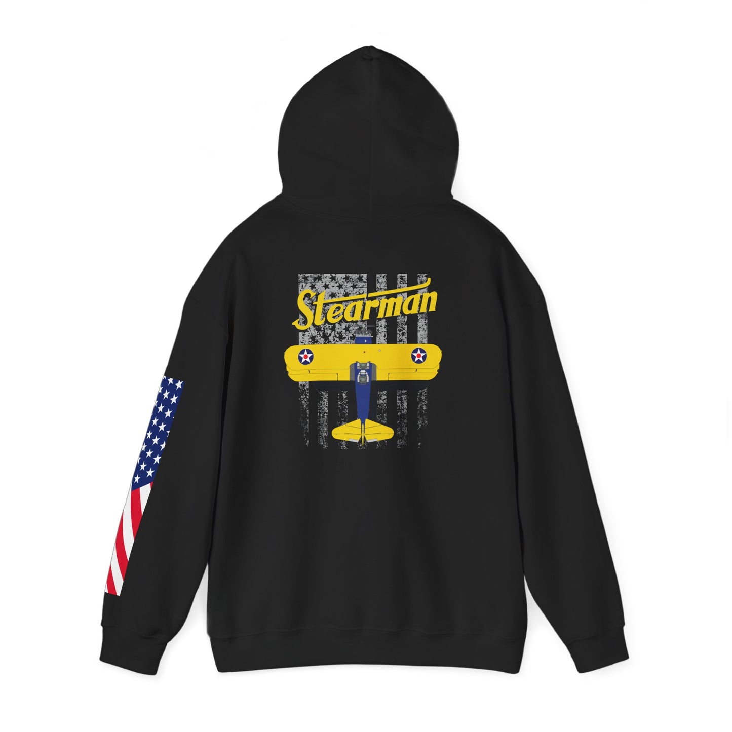 Stearman Aviator Vintage Hoodie, Unisex Pilot Sweatshirt, Retro Aviation Gift, Cozy Travel Wear, Unique Airplane Design