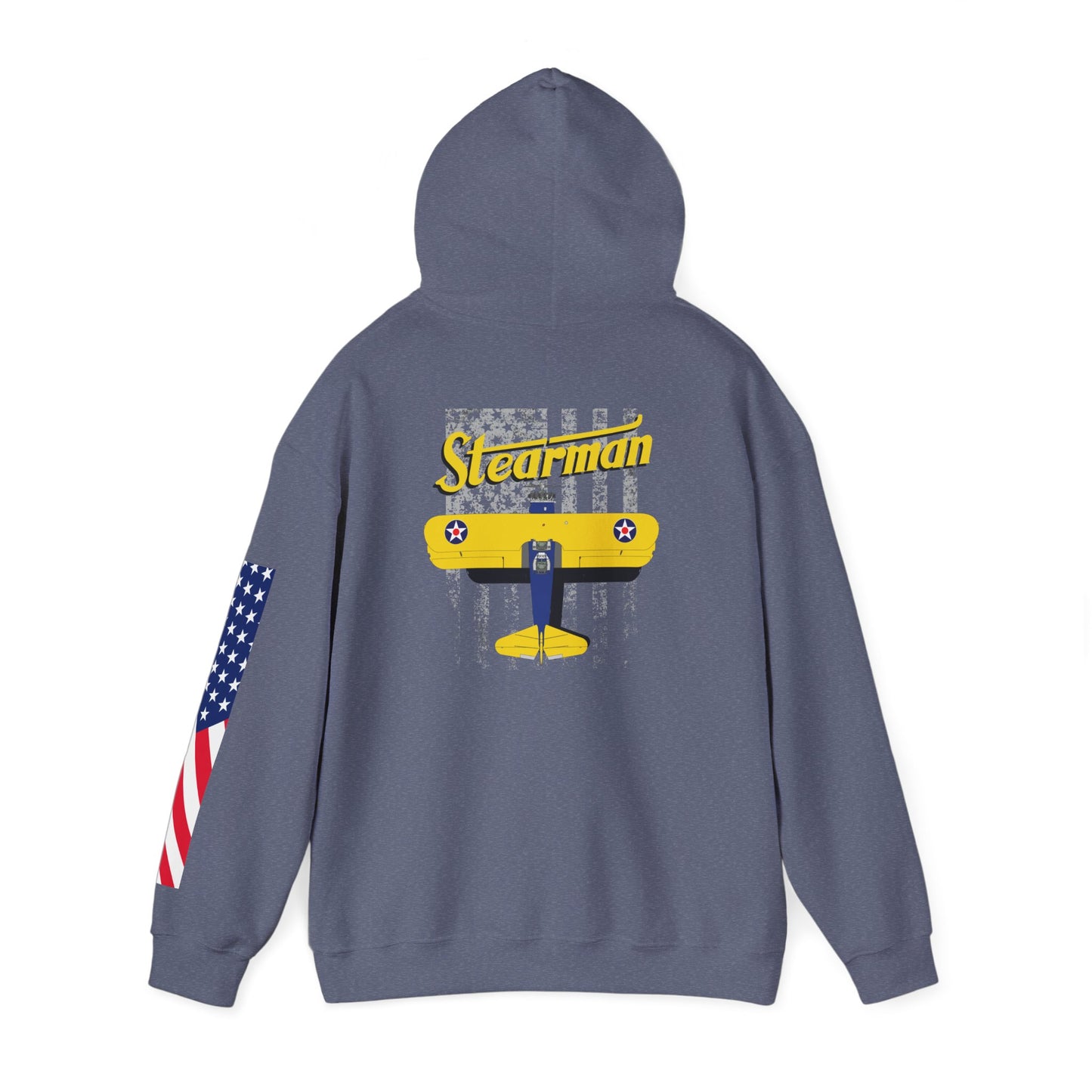 Stearman Aviator Vintage Hoodie, Unisex Pilot Sweatshirt, Retro Aviation Gift, Cozy Travel Wear, Unique Airplane Design