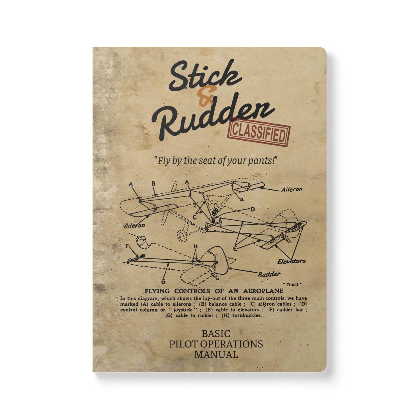 Stick & Rudder Journal – Perfect for Writing, Journaling, Gift for Writers, Planning, Note-Taking, Sketching