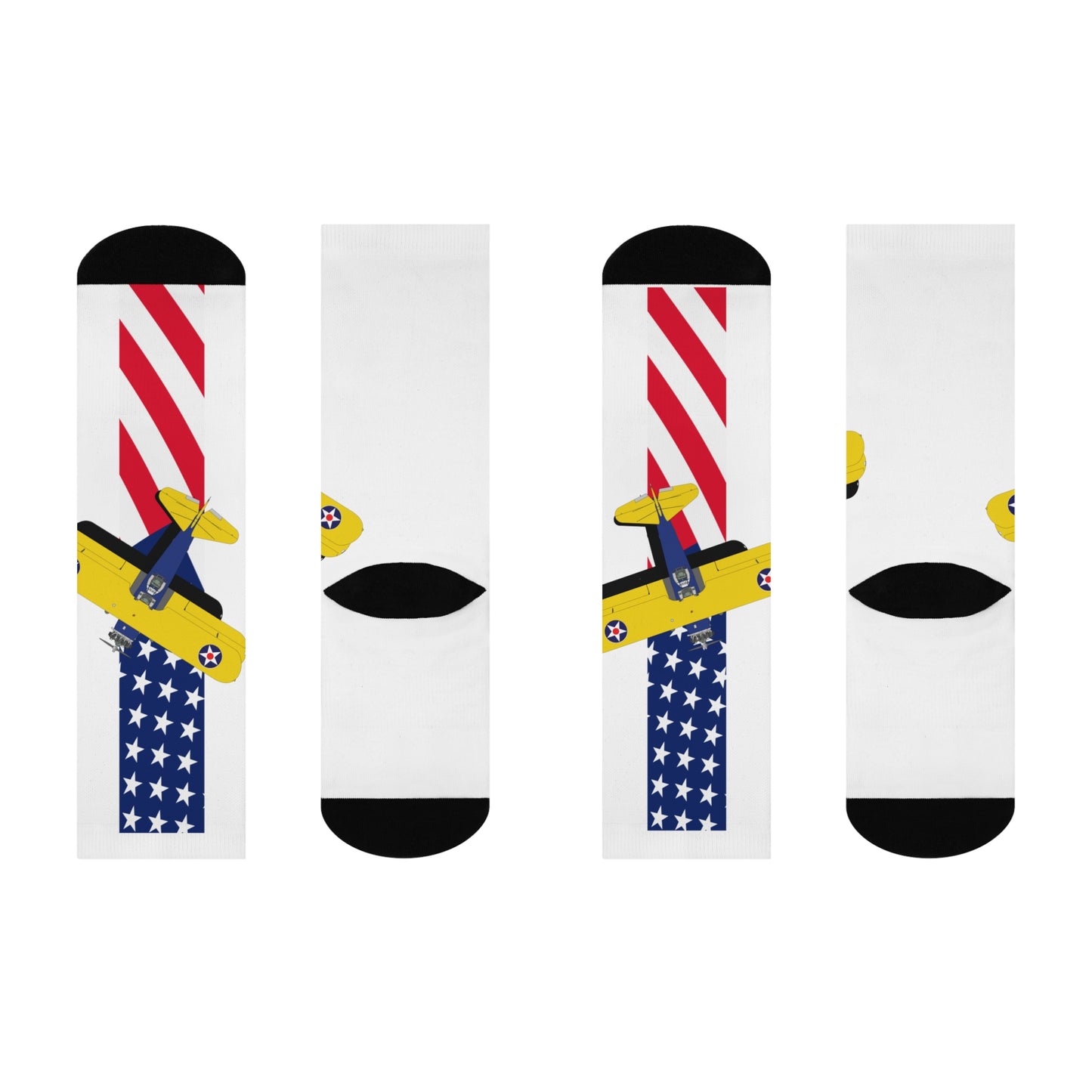 Comfortable Stearman Patriotic Crew Socks for Everyday Wear, Unique Gift, Cozy Home Accessories, Fun Sock Collection, Fashionable Feet