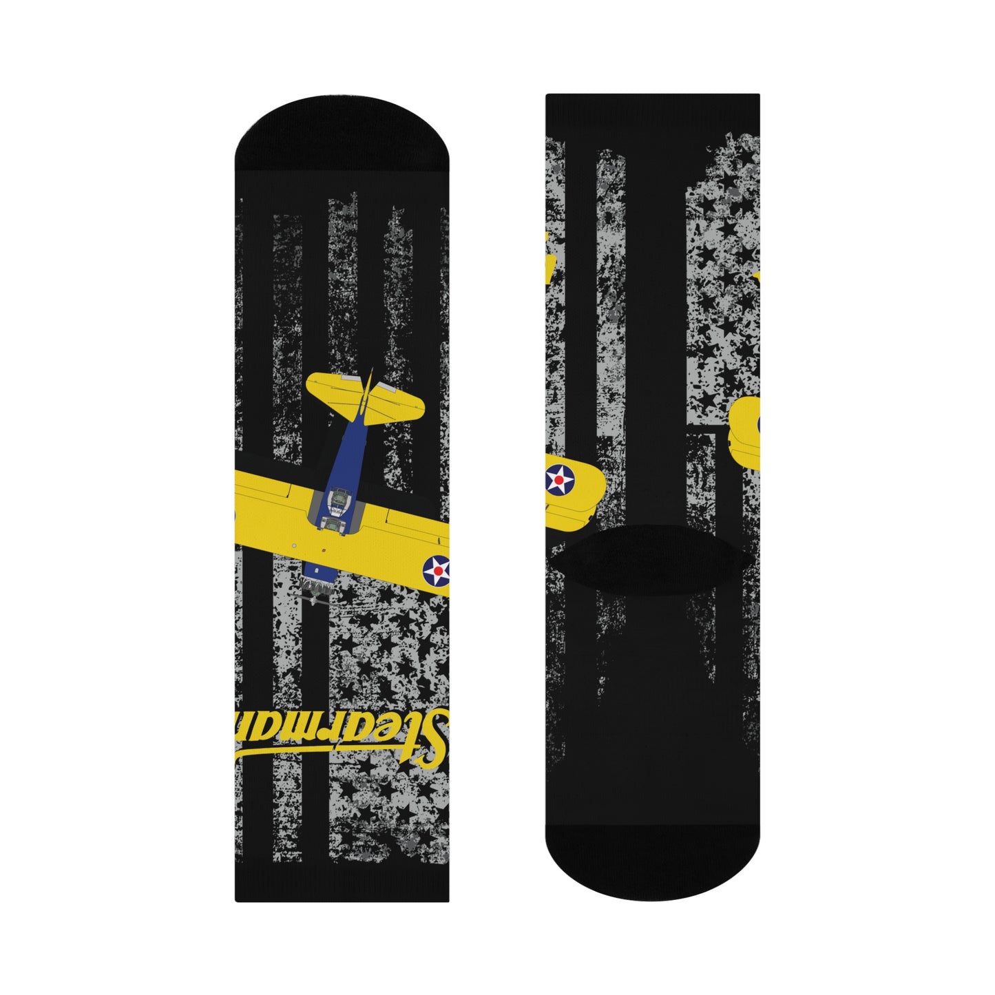 Comfortable Stearman Crew Socks for Everyday Wear, Unique Gift, Cozy Home Accessories, Fun Sock Collection, Fashionable Feet