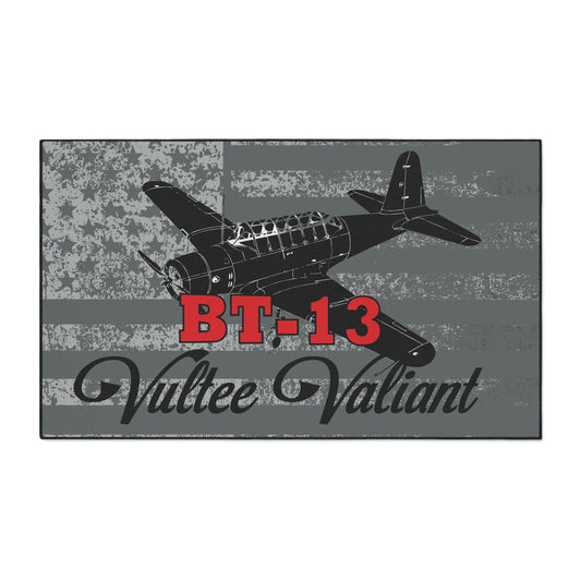BT-13 Vintage Airplane Floor Mat, BT-13 Rug, Home Decor, Plane Enthusiast Gift, Aviation Decor, Man Cave Accessory