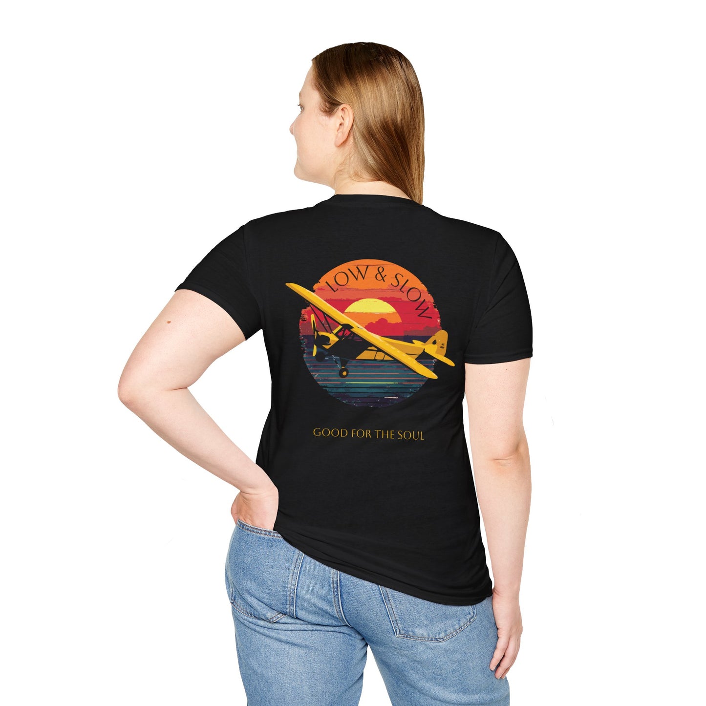 Low & Slow Taildragger Flying Aviation T-Shirt
