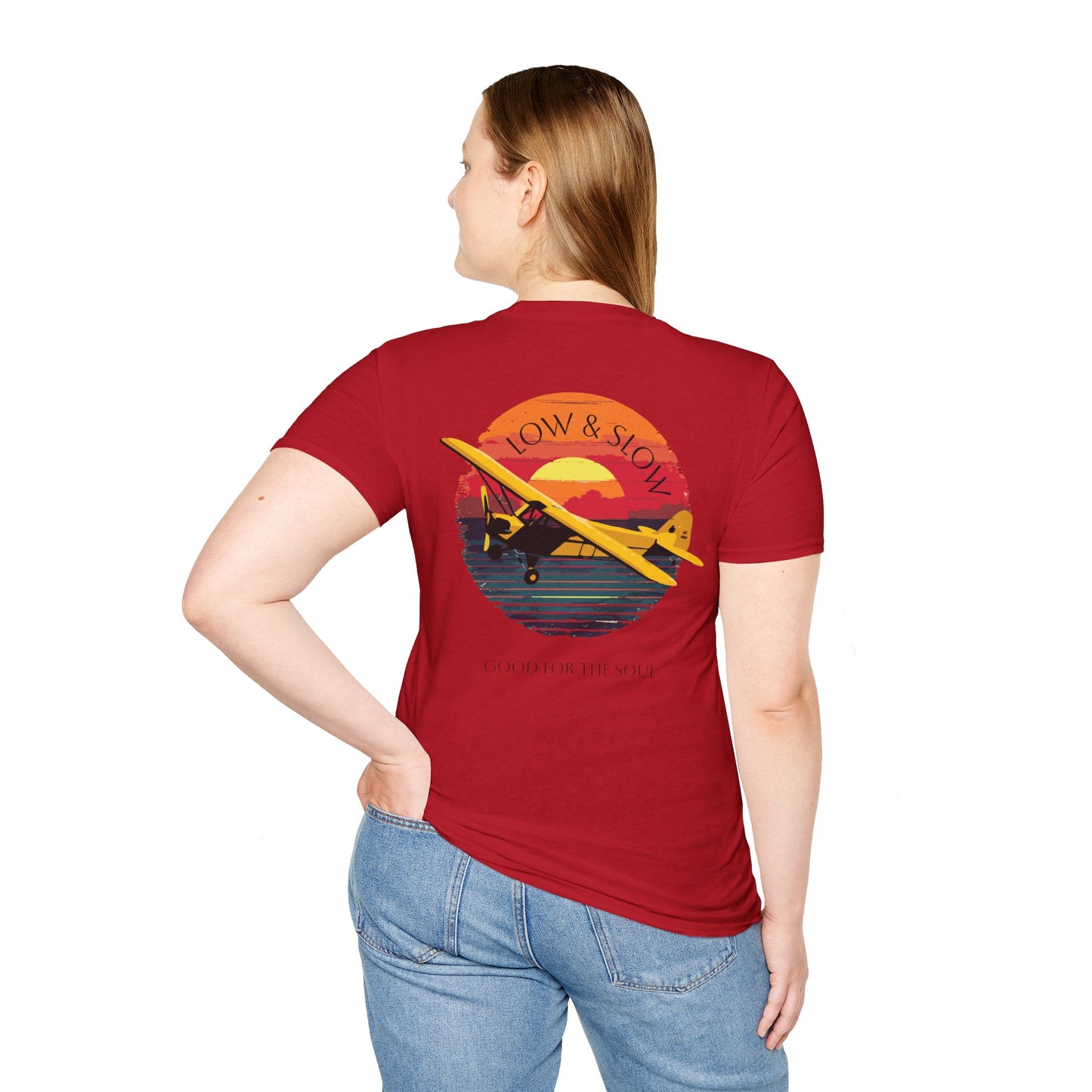 Low & Slow Taildragger Flying Aviation T-Shirt
