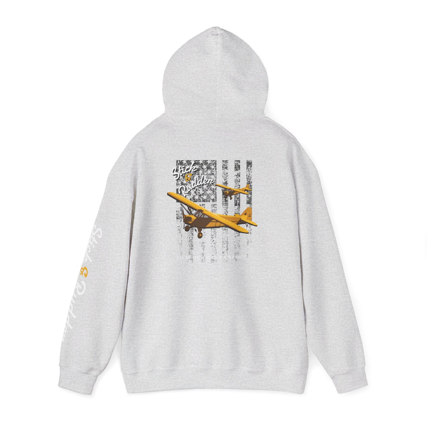 Stick & Rudder Aviator Vintage Hoodie, Unisex Pilot Sweatshirt, Retro Aviation Gift, Cozy Travel Wear, Unique Airplane Design