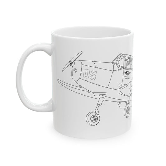 Fairchild PT-26 Aviator Design Ceramic Mug - Perfect Gift for Pilots, Aviation Enthusiasts, Airplane Lovers, Birthday, Father's Day, Coffee, Tea
