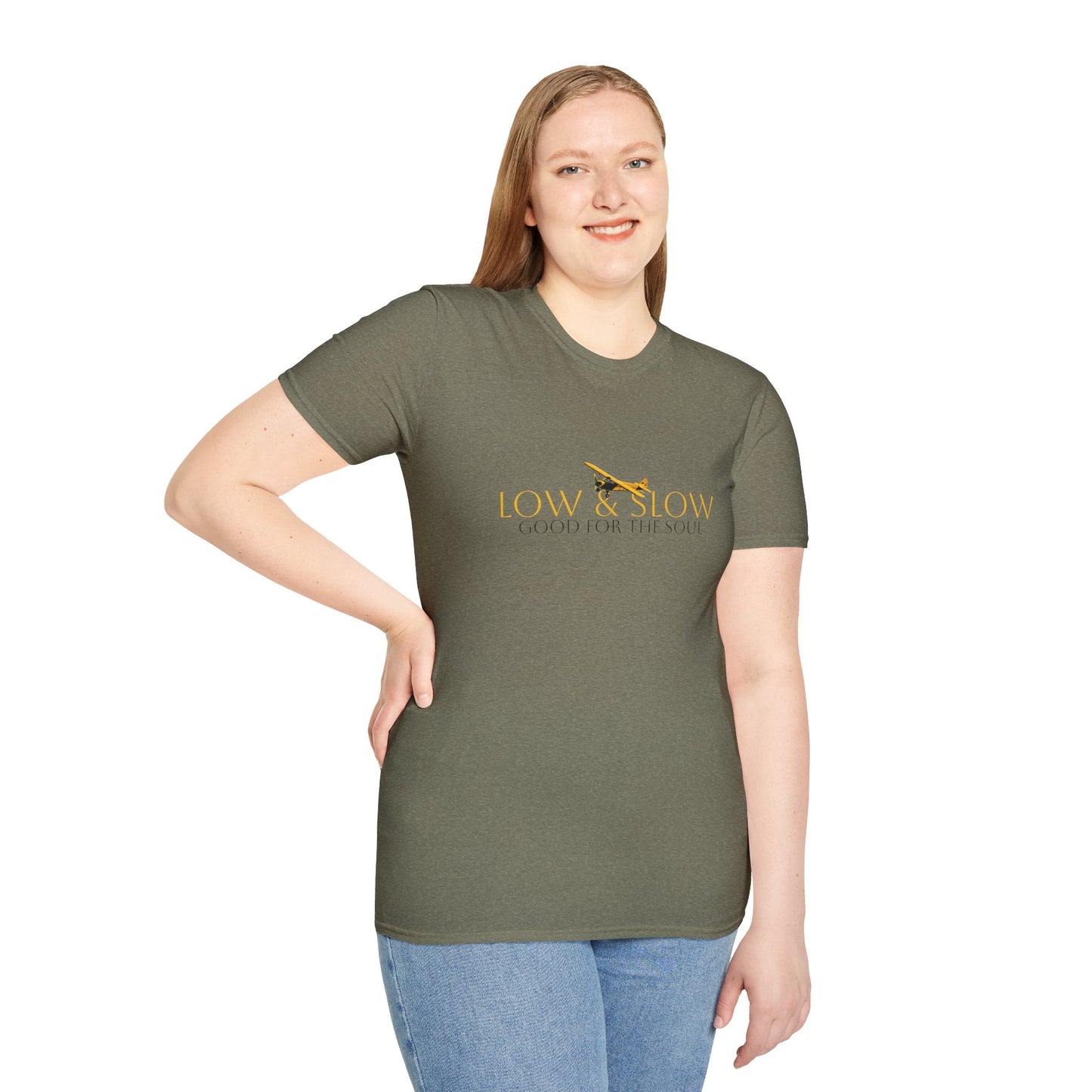 Low & Slow Taildragger Flying Aviation T-Shirt