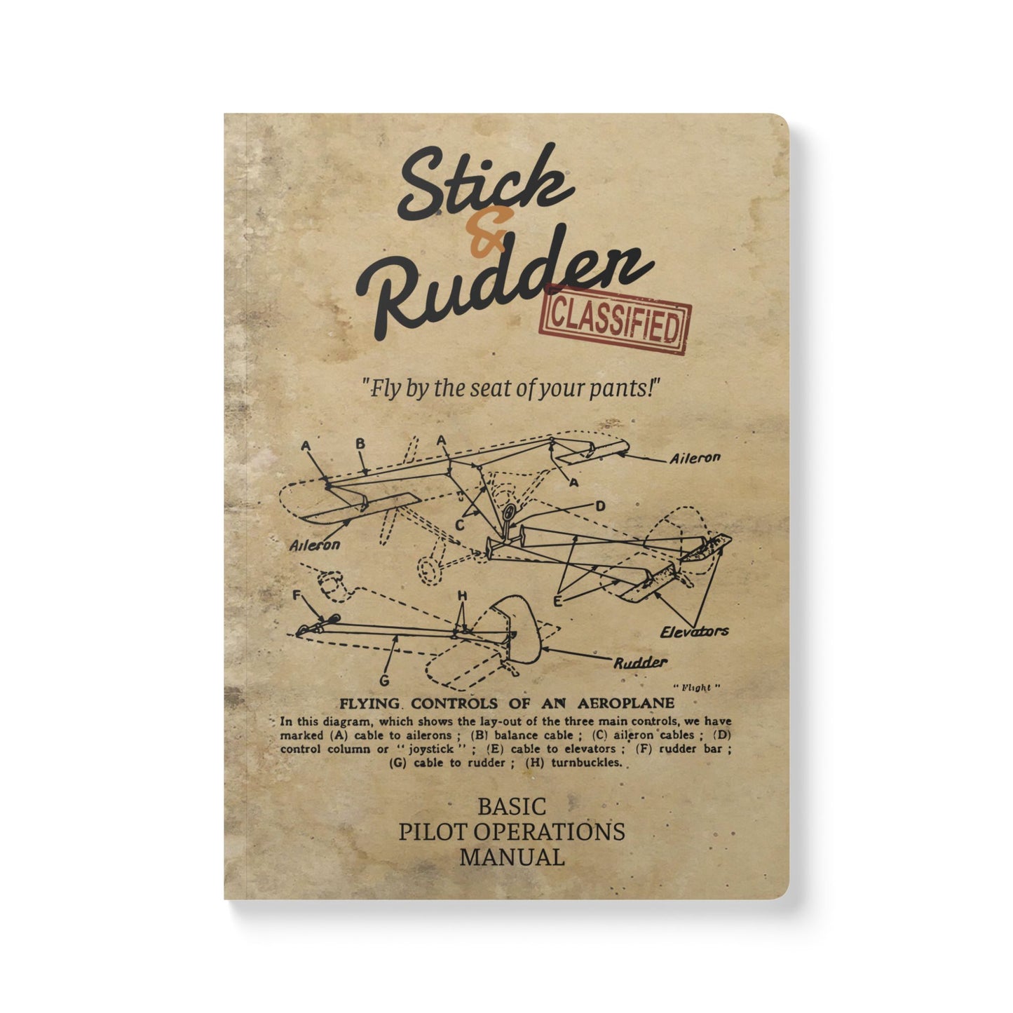 Stick & Rudder Journal – Perfect for Writing, Journaling, Gift for Writers, Planning, Note-Taking, Sketching