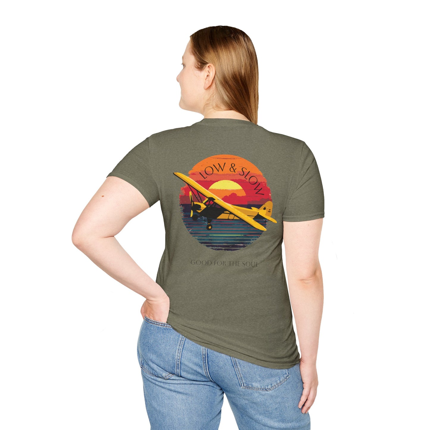 Low & Slow Taildragger Flying Aviation T-Shirt