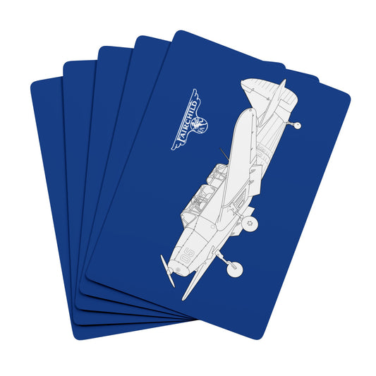 Fairchild PT-26 Poker Playing Cards for Game Nights, Unique Card Deck, Casino Theme Gift, Personalized Poker Set, Poker Night Essentials