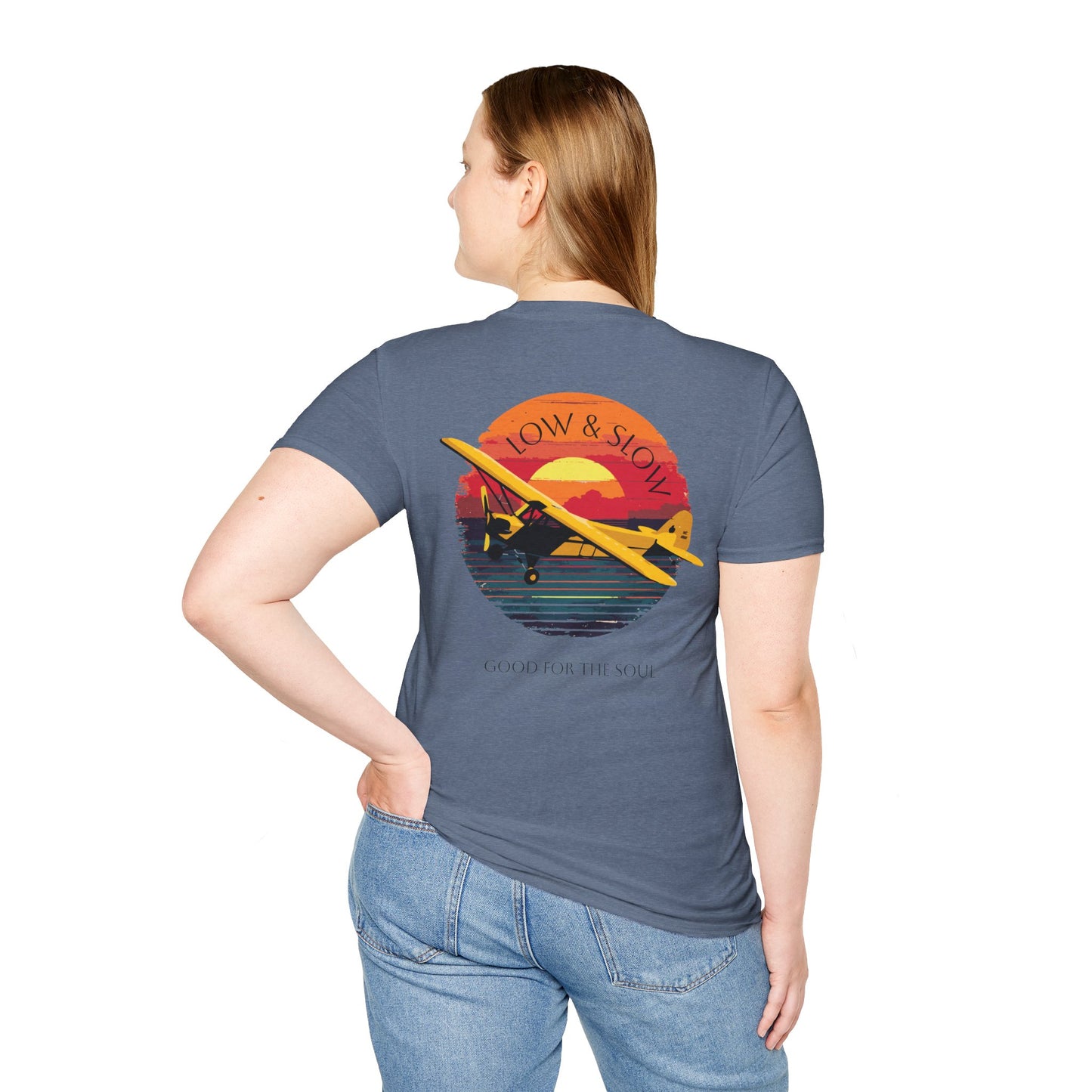 Low & Slow Taildragger Flying Aviation T-Shirt