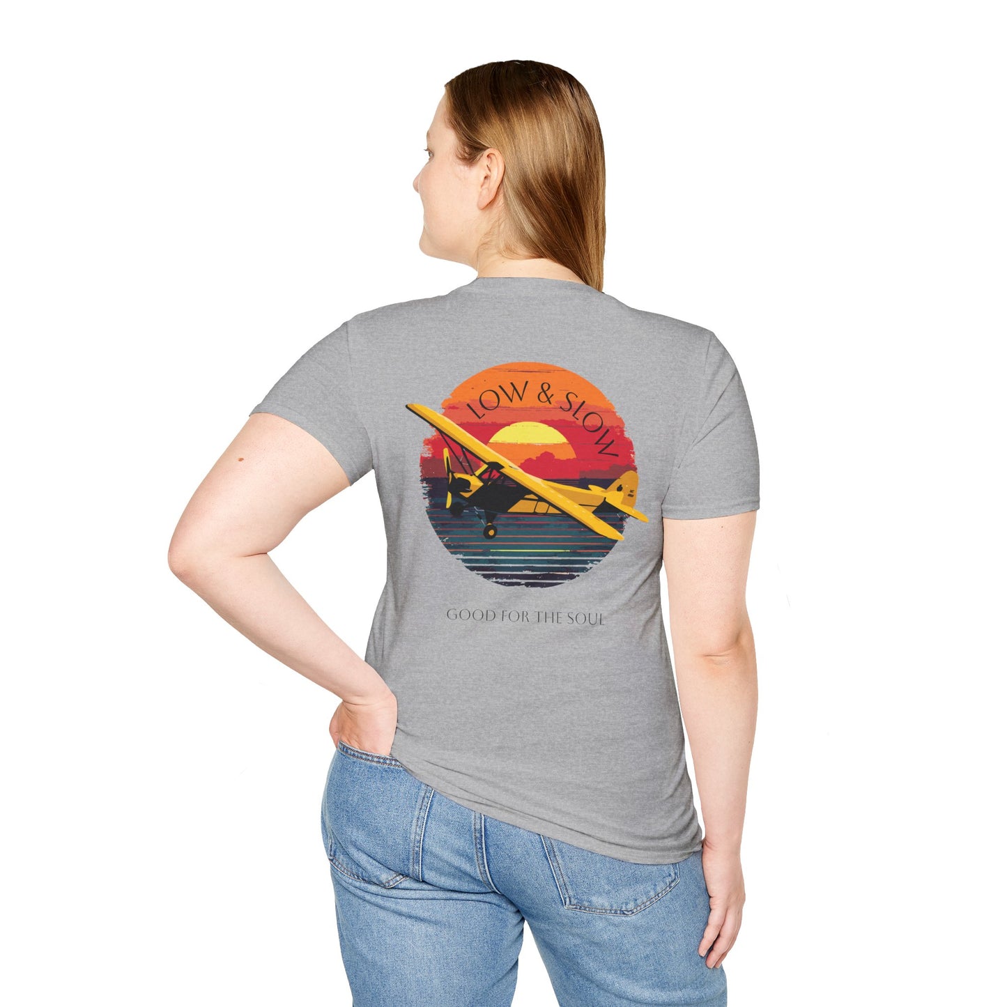 Low & Slow Taildragger Flying Aviation T-Shirt