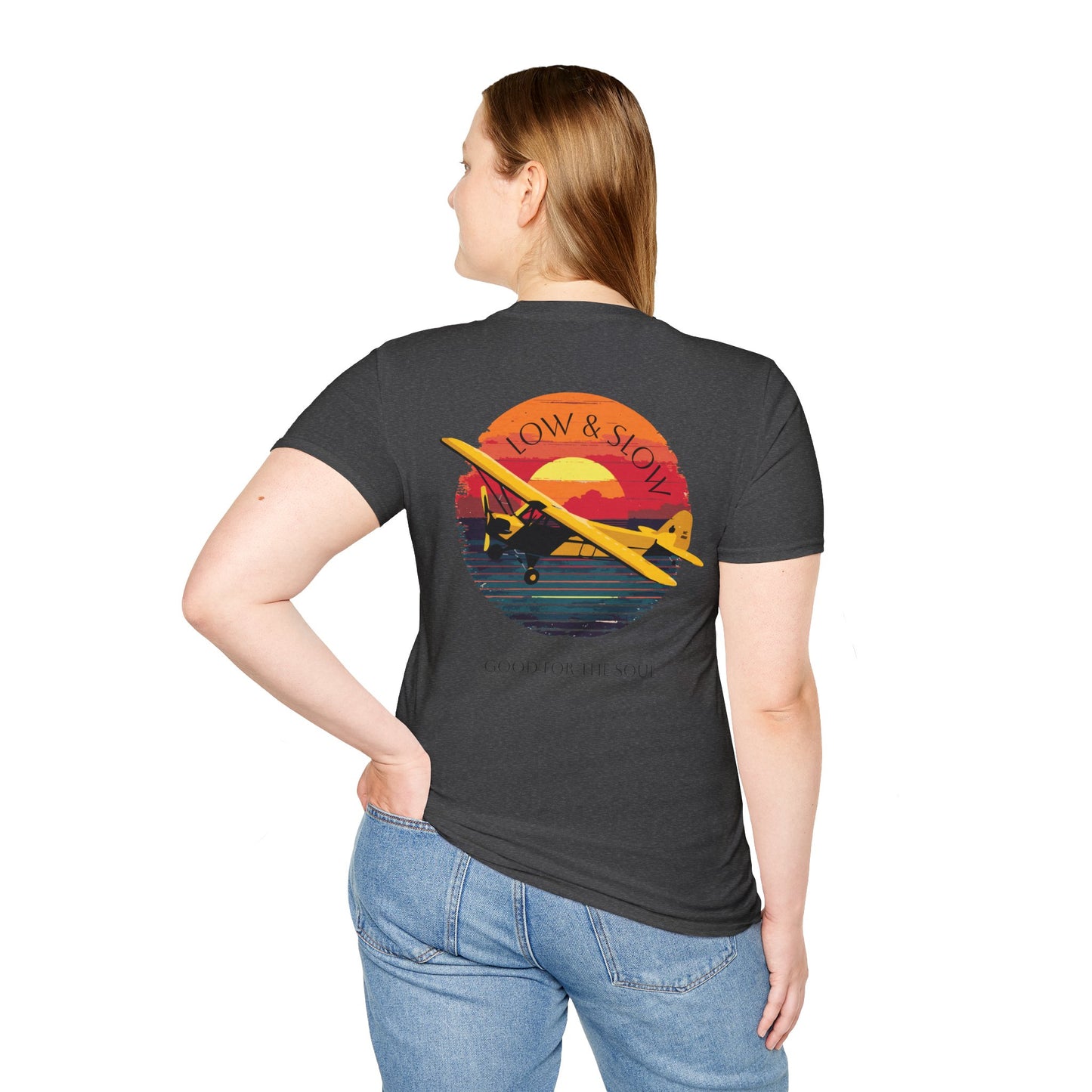 Low & Slow Taildragger Flying Aviation T-Shirt