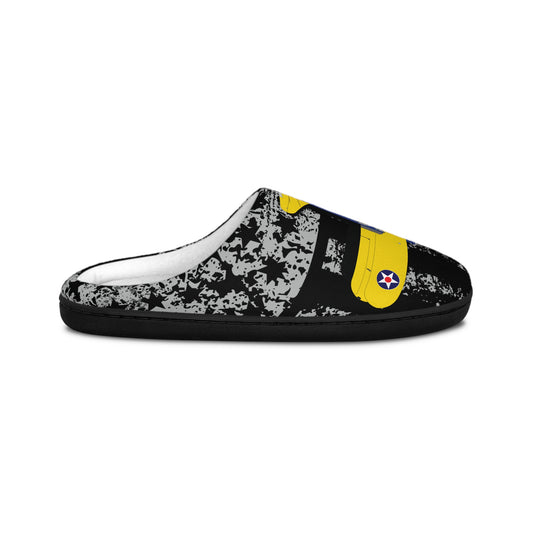 Aviation-Themed Men's Indoor Slippers, Cozy Home Footwear, Unique Gift for Pilots, Casual Relaxation, Perfect for Father's Day