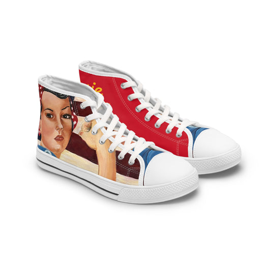 Rosie High Top Sneakers with Artistic Design, Stylish Footwear, Casual Sneakers, Unique Sneakers for Comfort, Gifts for Her, [...]