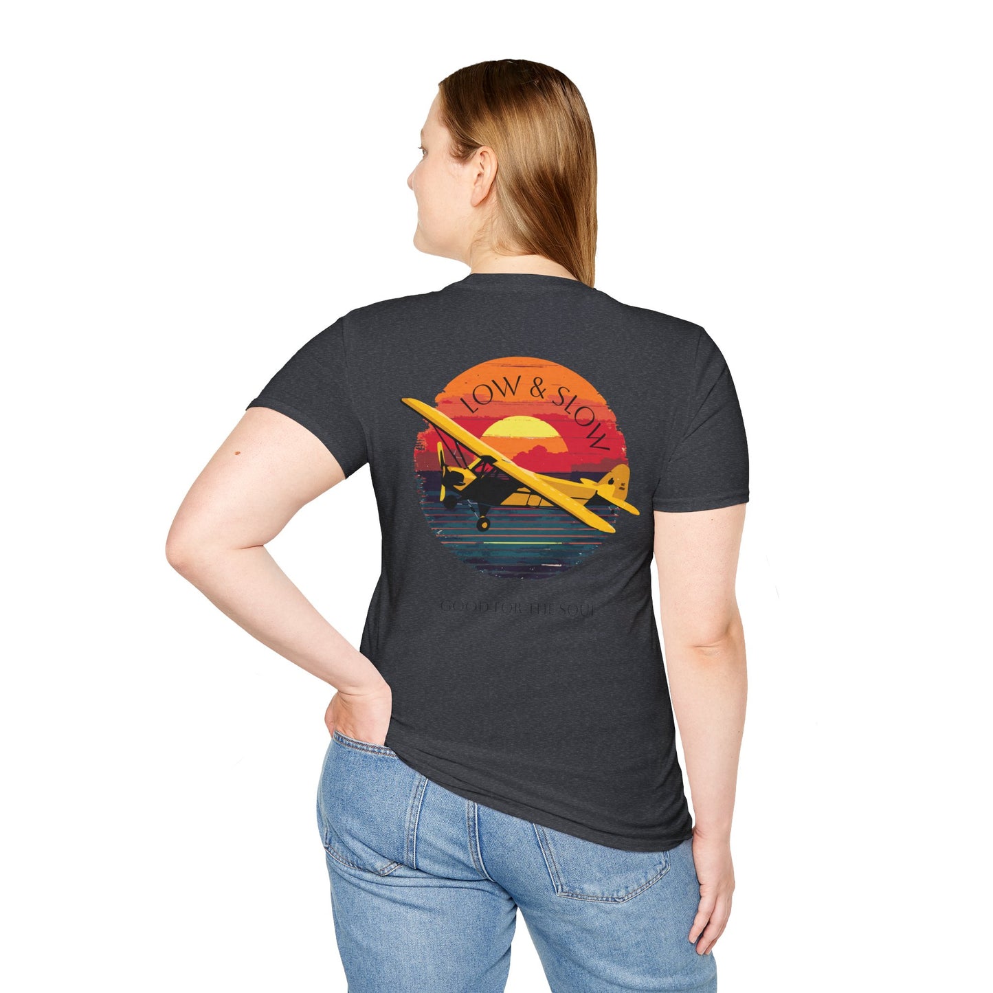 Low & Slow Taildragger Flying Aviation T-Shirt