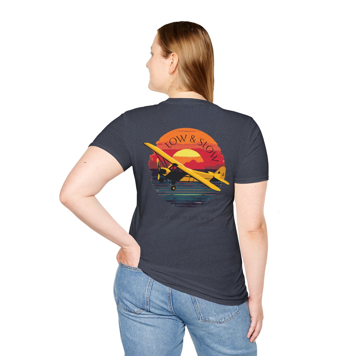 Low & Slow Taildragger Flying Aviation T-Shirt