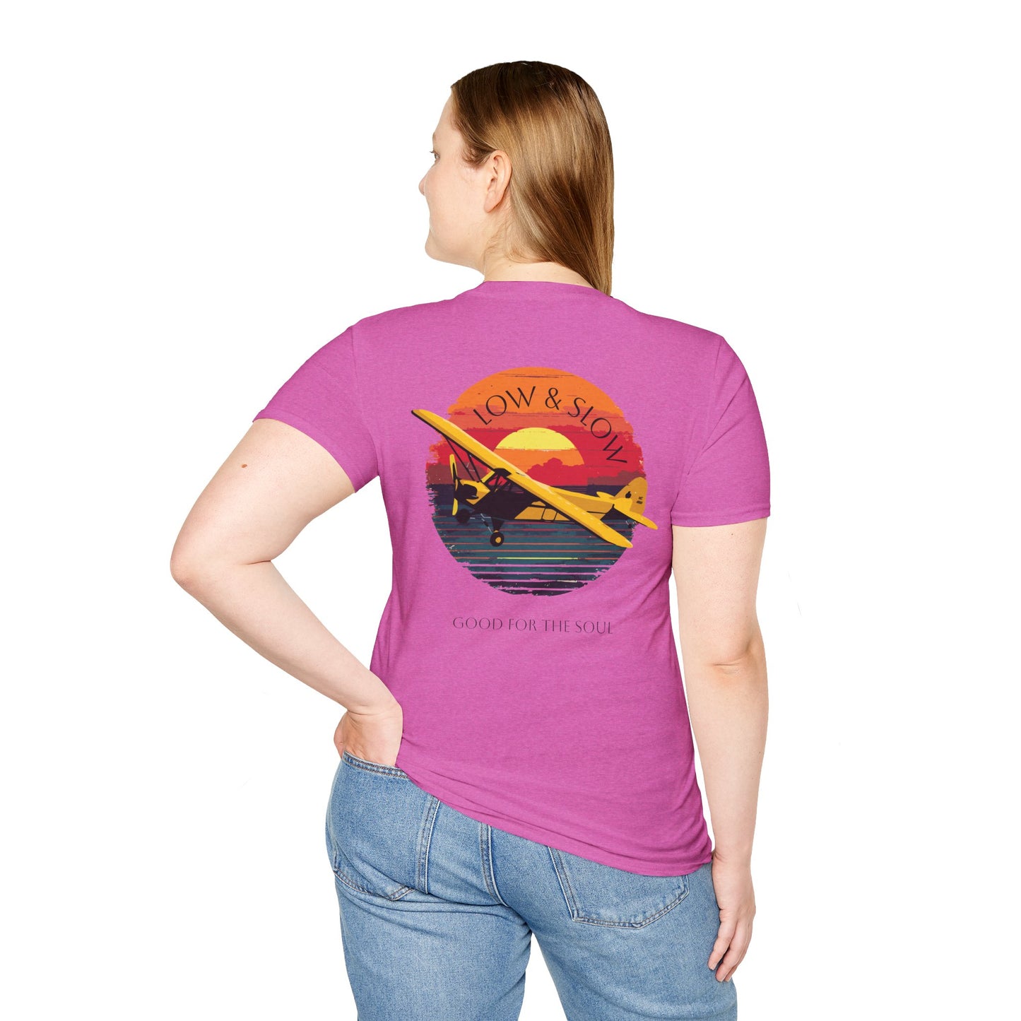Low & Slow Taildragger Flying Aviation T-Shirt