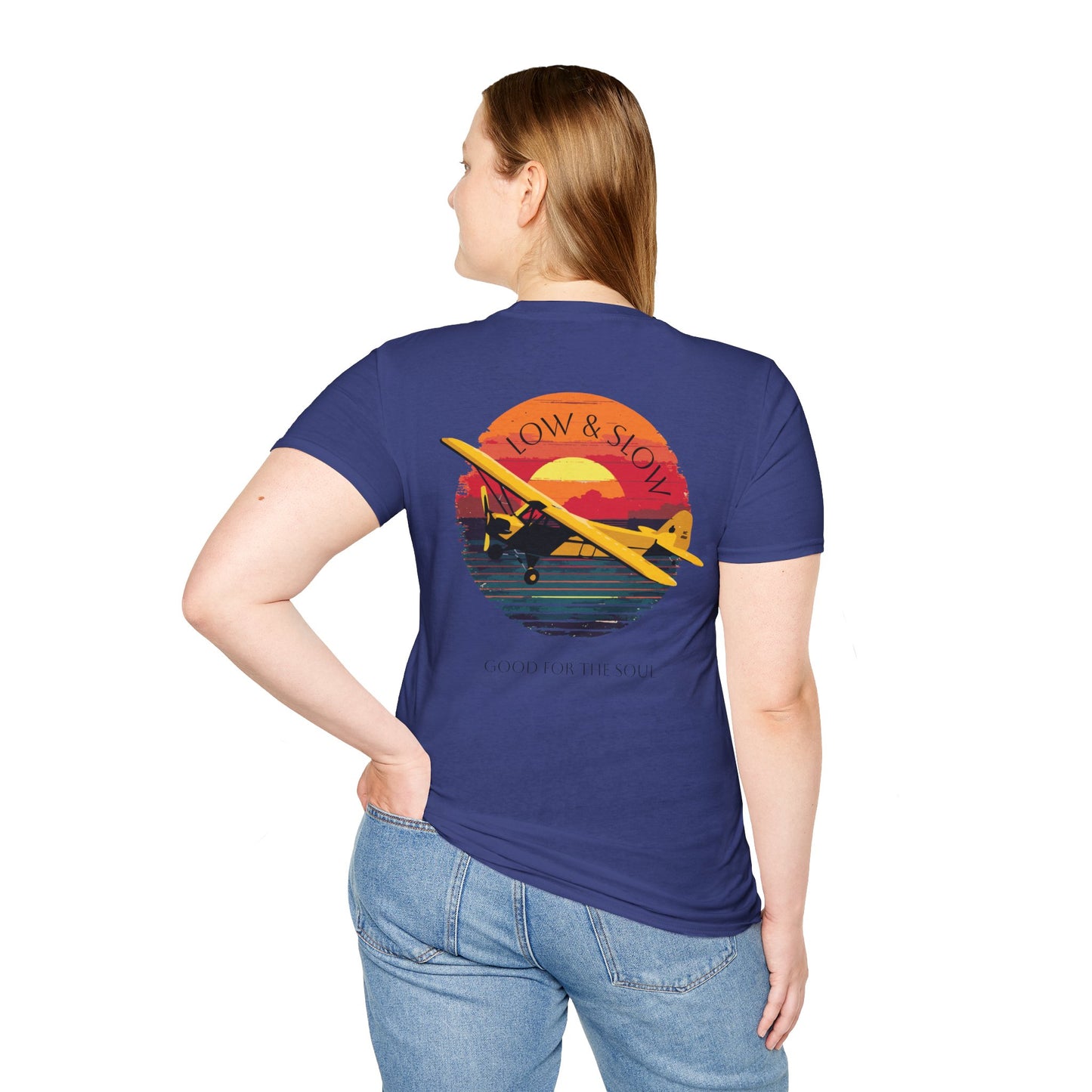 Low & Slow Taildragger Flying Aviation T-Shirt