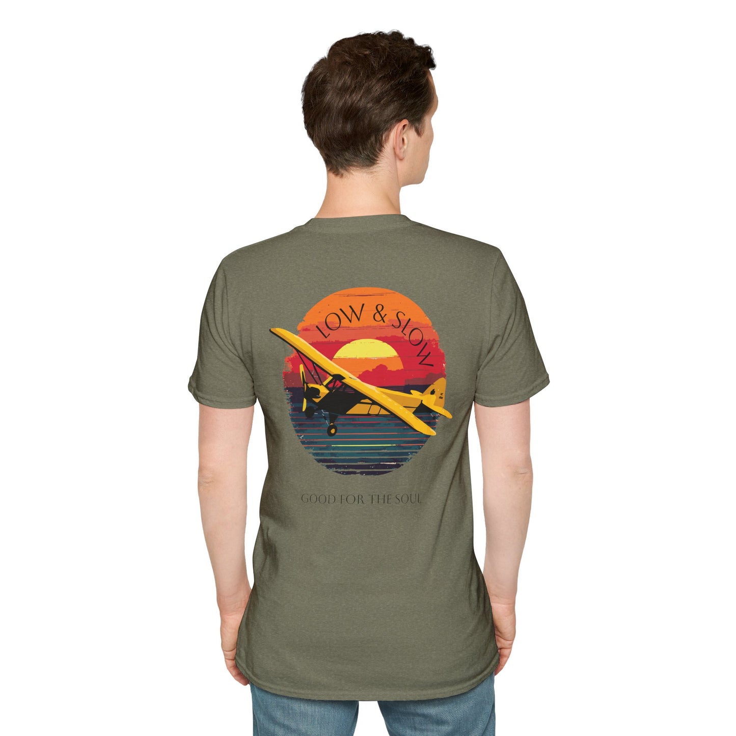 Low & Slow Taildragger Flying Aviation T-Shirt