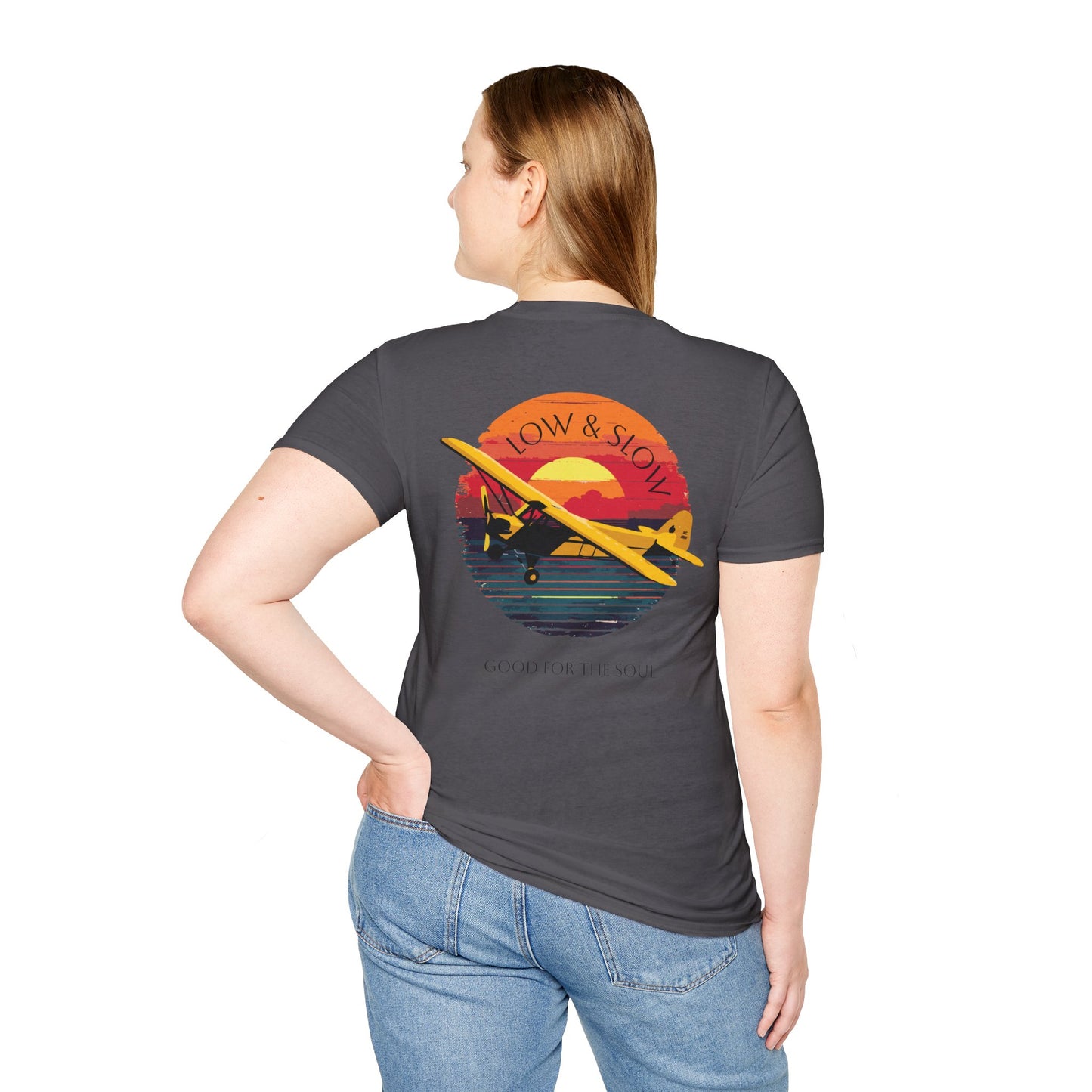 Low & Slow Taildragger Flying Aviation T-Shirt