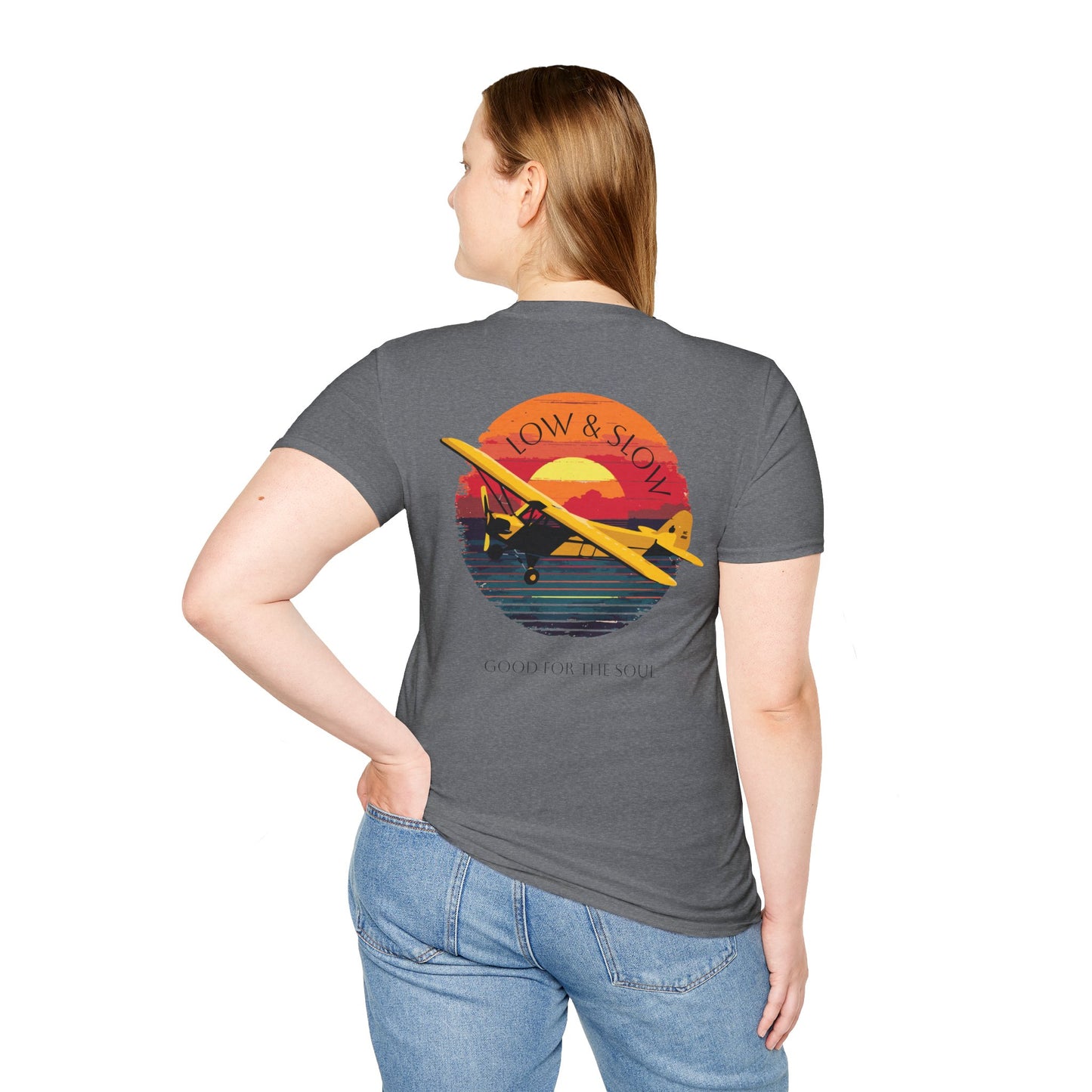 Low & Slow Taildragger Flying Aviation T-Shirt