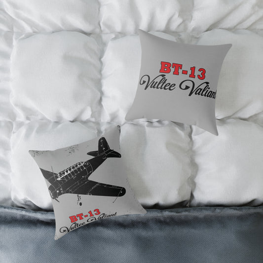 BT-13 Airplane Pillow, Vintage Pilot Decor, Aviation Gift, Airplane Lover's Cushion, Home Accent for Men