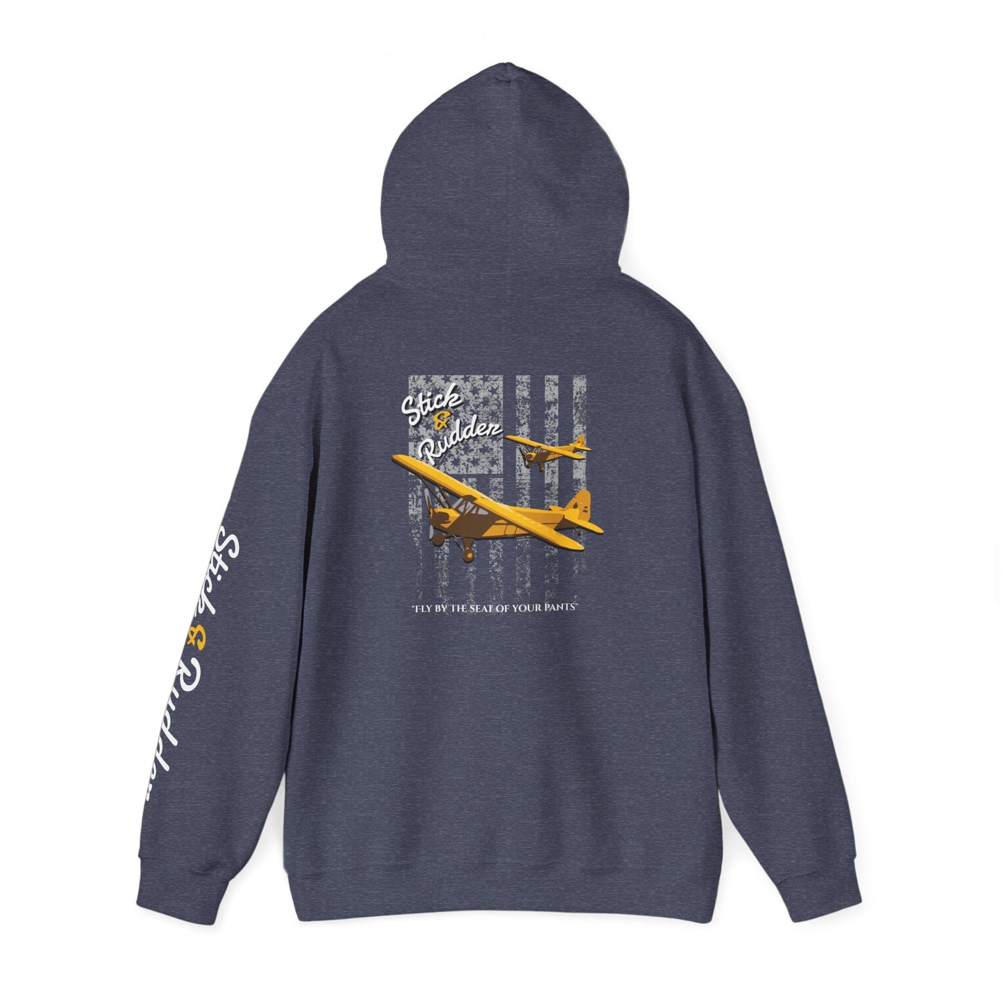 Stick & Rudder Aviator Vintage Hoodie, Unisex Pilot Sweatshirt, Retro Aviation Gift, Cozy Travel Wear, Unique Airplane Design